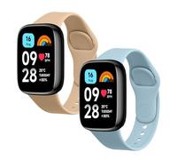 kwmobile 2x Cinturino TPU Silicone Fibbia Compatibile con Xiaomi Redmi Watch 3 Active Cinturino - Cinturini 14-22 cm