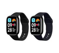 kwmobile 2X Cinturino TPU Silicone Fibbia Compatibile con Xiaomi Redmi Watch 3 Active Cinturino - Cinturini 14-22 cm