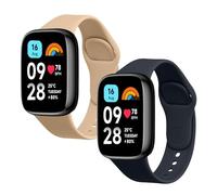 kwmobile 2x Cinturino TPU Silicone Fibbia Compatibile con Xiaomi Redmi Watch 3 Active Cinturino - Cinturini 14-22 cm
