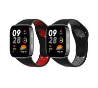 kwmobile 2X Cinturino TPU Silicone Fibbia Compatibile con Xiaomi Redmi Watch 3 Active Cinturino - Cinturini 14-22 cm