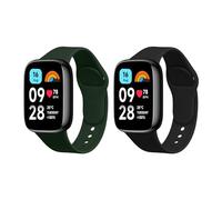 kwmobile 2x Cinturino TPU Silicone Fibbia Compatibile con Xiaomi Redmi Watch 3 Active Cinturino - Cinturini 14-22 cm