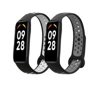 kwmobile 2X Cinturino TPU Silicone Fibbia Compatibile con Xiaomi Smart Band 8 Active Cinturino - Cinturini 14-22 cm