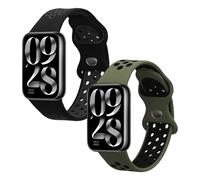 kwmobile 2x Cinturino TPU Silicone Fibbia Compatibile con Xiaomi Smart Band 8 Pro/Smart Band 9 Pro Cinturino - Cinturini 14-22 cm