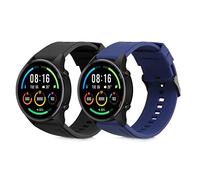 kwmobile 2x Cinturino TPU Silicone Fibbia Compatibile con Xiaomi Watch S4/S4 Sport/S3/S2/Watch S1 Active/Redmi Watch 5 Active Cinturino - Cinturini 14-22 cm