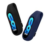 kwmobile 2x Cover a Clip compatibile con Xiaomi Mi Band 10/9 / 8 - in Silicone - Sostegno protettivo senza Fitness Tracker