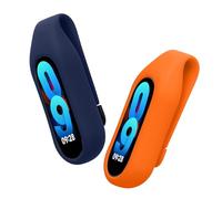 kwmobile 2x Cover a Clip compatibile con Xiaomi Mi Band 10/9 / 8 - in Silicone - Sostegno protettivo senza Fitness Tracker