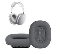 kwmobile 2x Cuscinetto Cuffie Compatibile con Apple AirPods Max/AirPods Max 2 Pad - Cuscinetti Ricambio Cuffie Over Ear Simil Pelle - grigio scuro