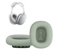 kwmobile 2x Cuscinetto Cuffie Compatibile con Apple AirPods Max/AirPods Max 2 Pad - Cuscinetti Ricambio Cuffie Over Ear Simil Pelle - verde
