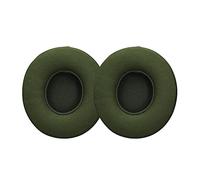 kwmobile 2x Cuscinetto Cuffie Compatibile con Beats Solo 2 Wireless/Solo 3 Wireless Pad - Cuscinetti Ricambio Cuffie Over Ear Simil Pelle - verde scuro