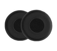 kwmobile 2x Cuscinetto Cuffie Compatibile con Jabra Evolve 75 Pad - Cuscinetti Ricambio Cuffie Over Ear Simil Pelle - nero