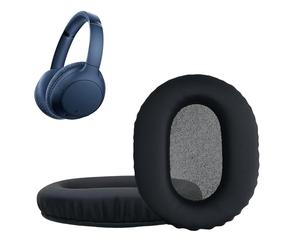 kwmobile 2x Cuscinetto Cuffie Compatibile con Sony WH-CH720N / WH-CH710N Pad - Cuscinetti Ricambio Cuffie Over Ear Simil Pelle - blu scuro