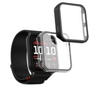 kwmobile 2x Custodia Rigida Smartwatch Compatibile con Garmin Venu X1 Cover - Case Vetro Temperato Orologio Fitness - trasparente/nero