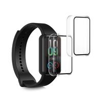 kwmobile 2x Custodia Rigida Smartwatch Compatibile con Huami Amazfit Band 7 Cover - Case Vetro Temperato Orologio Fitness - trasparente