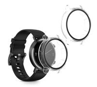 kwmobile 2x Custodia Rigida Smartwatch Compatibile con Huawei Watch GT2 (42mm) Cover - Case Vetro Temperato Orologio Fitness - trasparente