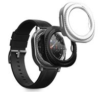 kwmobile 2x Custodia Rigida Smartwatch Compatibile con Samsung Galaxy Watch 8 Classic (46mm) Cover - Case Vetro Temperato Orologio Fitness - nero/argento