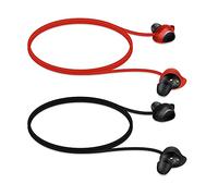 kwmobile 2X Laccetto Portauricolari Compatibile con Samsung Galaxy Buds/Buds Plus - Cordino Portacuffie in-Ear - Laccio Ferma Cuffiette Nero/Rosso