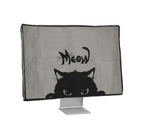 kwmobile 31-32" Monitor Cover - Protezione Monitor PC Antipolvere Schermo Computer - Custodia Protettiva Gatto Nero