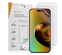 kwmobile 3x Pellicola protettiva compatibile con Apple iPhone 15 - Protezione display opaca antiriflesso anti-impronte