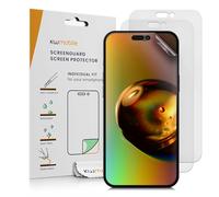 kwmobile 3x Pellicola protettiva compatibile con Apple iPhone 16 Plus - Protezione display opaca antiriflesso anti-impronte
