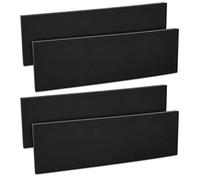 kwmobile 4X Paracolpi Garage Gommato - Set Protezione Box Auto Paraspigoli Muro - Salvaportiere Pareti 40x12cm - Strisce Autoadesive Ammortizzanti - Paraurti Nero