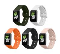 kwmobile 5x Cinturino Compatibile con Samsung Galaxy Fit 3 - Cinturini Silicone di Ricambio - Fascetta con Fibbia per Smartwatch 14-22 cm