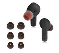 kwmobile 6x Auricolari di ricambio compatibile con JBL Tune 230 NC TWS / T230NC Gommini sostitutivi in Silicone - 3 Misure - nero