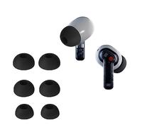 kwmobile 6x Auricolari di ricambio compatibile con Nothing ear (2) Gommini sostitutivi in Silicone - 3 Misure - nero