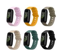 kwmobile 6x Cinturino Compatibile con Fitbit Inspire 3 / Inspire 2 / Ace 3 - Cinturini Silicone di Ricambio - Fascetta con Fibbia per Smartwatch 14-22 cm