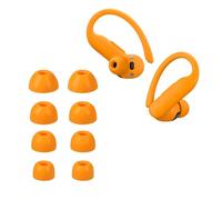 kwmobile 8x Auricolari di ricambio compatibile con Beats Powerbeats Pro 2 Gommini sostitutivi in Silicone - 4 Misure - arancione