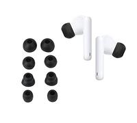 kwmobile 8x Auricolari di ricambio compatibile con Huawei Freebuds 4i Gommini sostitutivi in Silicone - 3 Misure + 1 Doppio - nero matt