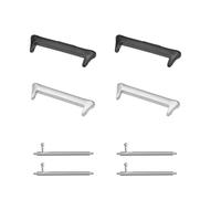 kwmobile Adattatore Cinturino Orologio Compatibile con Xiaomi Smart Band 8 PRO/Band 9 PRO/Redmi Watch 5 / Redmi Watch 4 Smartwatch - Connettore Cinturino Metallo 20mm - Set da 4 Connettori Cinturini