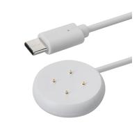 kwmobile Caricatore Compatibile con Google Pixel Watch 3/2 /Fitbit Versa 4 3 2 - Caricabatterie USB C Activity Tracker - Cavo Fitness Watch 100 cm bianco