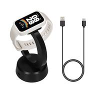 kwmobile Caricatore Compatibile con Xiaomi Smart Band 9 Active/Band 9 PRO/Redmi Watch 3 Smartwatch - Cavo USB 100 cm e Stazione di Ricarica Smart Watch - Nero