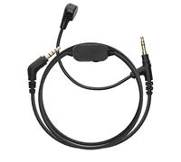 kwmobile Cavo Microfono Audio Compatibile con Sony WH-1000XM5 / WH-1000XM4 / MDR-100ABN / V-MODA Cuffie - Cavetto di Ricambio 200cm con Telecomando Jack 3.5mm nero