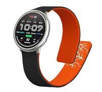 kwmobile Cinturino Compatibile con 20mm Amazfit Active 2/2 Square/Active Edge/Bip 3 / GTS 3 4 - Cinturino per Orologio con Chiusura Magnetica - Regolabile in Silicone - Stile Minimalista