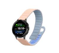 kwmobile Cinturino Compatibile con Garmin Venu 3S / Venu 2S - con Chiusura Magnetica in Silicone - Regolabile 14-22 cm - rosa antico/blu chiaro