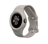 kwmobile Cinturino Compatibile con Google Pixel Watch 2 / Pixel Watch 1 - Cinturini Silicone grigio 14-22 cm - Band e Bumper Anti Urto