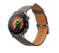 kwmobile Cinturino compatibile con Huawei Watch GT5 46mm / GT5 Pro 46mm / GT4 46mm / Watch GT3 SE - in vera pelle - Fascetta ca. 14-22 cm con fibbia grigio