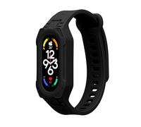 kwmobile Cinturino Compatibile con Xiaomi Mi Band 9 / Mi Band 8 / Mi Band 7 - Cinturini Silicone nero 14-22 cm - Band e Bumper Anti Urto