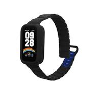 kwmobile Cinturino Compatibile con Xiaomi Redmi Band 3 / Smart Band 9 Active - con Chiusura Magnetica in Silicone - Regolabile 14-22 cm - nero