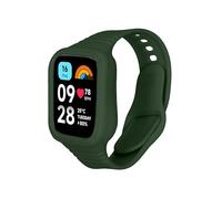 kwmobile Cinturino Compatibile con Xiaomi Redmi Watch 3 Active/Redmi Watch 3 Lite - Cinturini Silicone verde scuro 14-22 cm - Band e Bumper Anti Urto