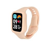kwmobile Cinturino Compatibile con Xiaomi Redmi Watch 3 Active/Redmi Watch 3 Lite - Cinturini Silicone rosa antico 14-22 cm - Band e Bumper Anti Urto