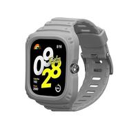kwmobile Cinturino Compatibile con Xiaomi Redmi Watch 4 - Cinturini Silicone Grigio 14-22 cm - Band e Bumper Anti Urto