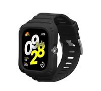kwmobile Cinturino Compatibile con Xiaomi Redmi Watch 4 - Cinturini Silicone nero 14-22 cm - Band e Bumper Anti Urto