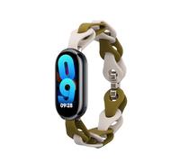 kwmobile Cinturino Orologio 14-22 cm Compatibile con Xiaomi Mi Band 10 / Mi Band 9/8 Cinturini - per Smartwatch Donna - in Silicone beige/verde