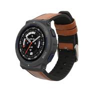 kwmobile Cinturino Pelle PU e Silicone Compatibile con Amazfit Active Edge (A2212) / Active Edge (A2213) Cinturino - Cinturini di Ricambio per Smartwatch marrone/nero