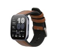 kwmobile Cinturino Pelle PU e Silicone Compatibile con Amazfit Bip 6 Cinturino - Cinturini di Ricambio per Smartwatch marrone/nero