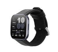 kwmobile Cinturino Pelle PU e Silicone Compatibile con Amazfit Bip 6 Cinturino - Cinturini di Ricambio per Smartwatch nero