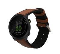 kwmobile Cinturino Pelle PU e Silicone Compatibile con Garmin Forerunner 55 / Forerunner 165/245 / 645/570 42mm Cinturino - Cinturini di Ricambio per Smartwatch marrone/nero