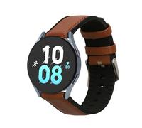 kwmobile Cinturino Pelle PU e Silicone Compatibile con Samsung Galaxy Watch 4/5 / 6 Galaxy Watch 7 / FE Cinturino - Cinturini di Ricambio per Smartwatch marrone/nero